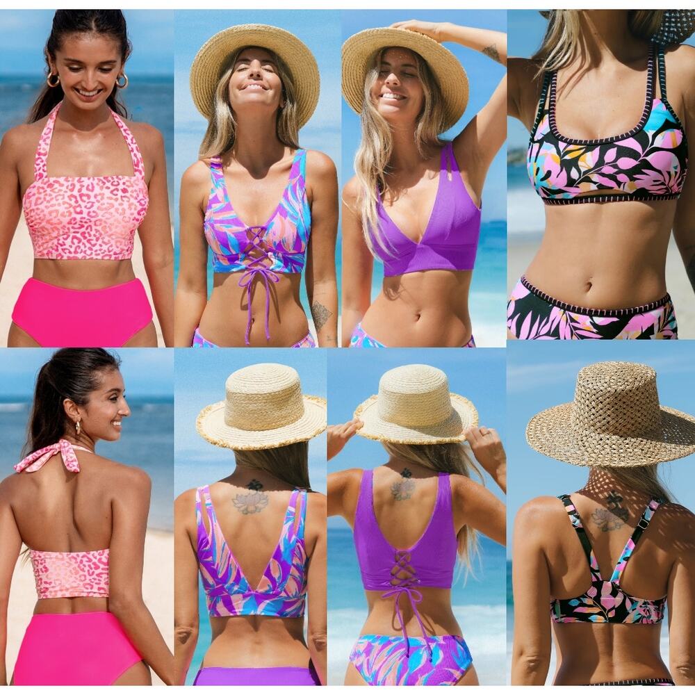 Cupshe lot of 3 Swimming TOPS ONLY